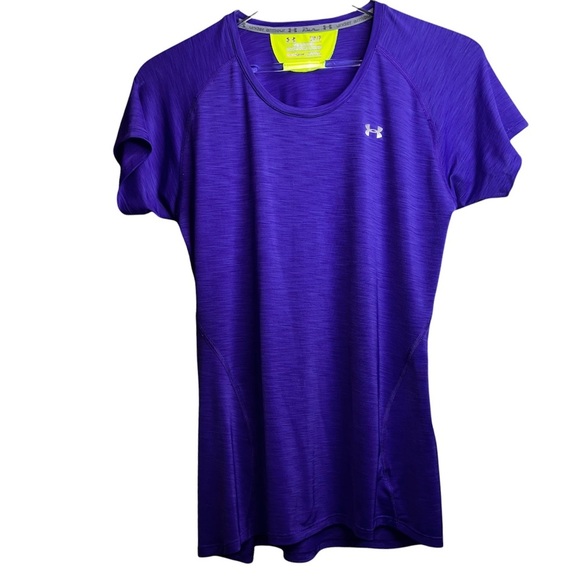 Purple Under Armour Semi Fitted Coupe Workout Top - Picture 1 of 6